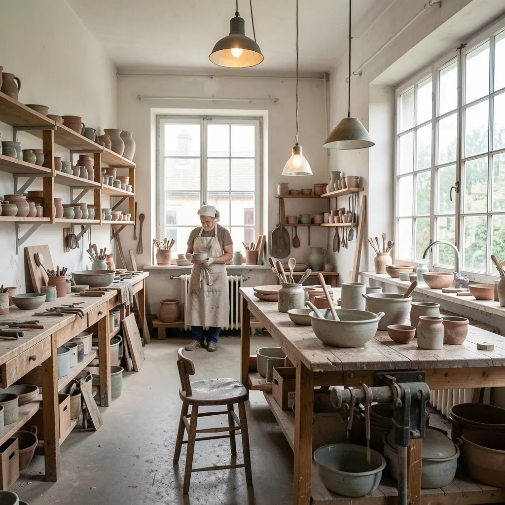 Kerzengiessen Atelier Innenansicht